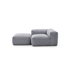 Mellow Half-Closed Sectional with Ottoman
