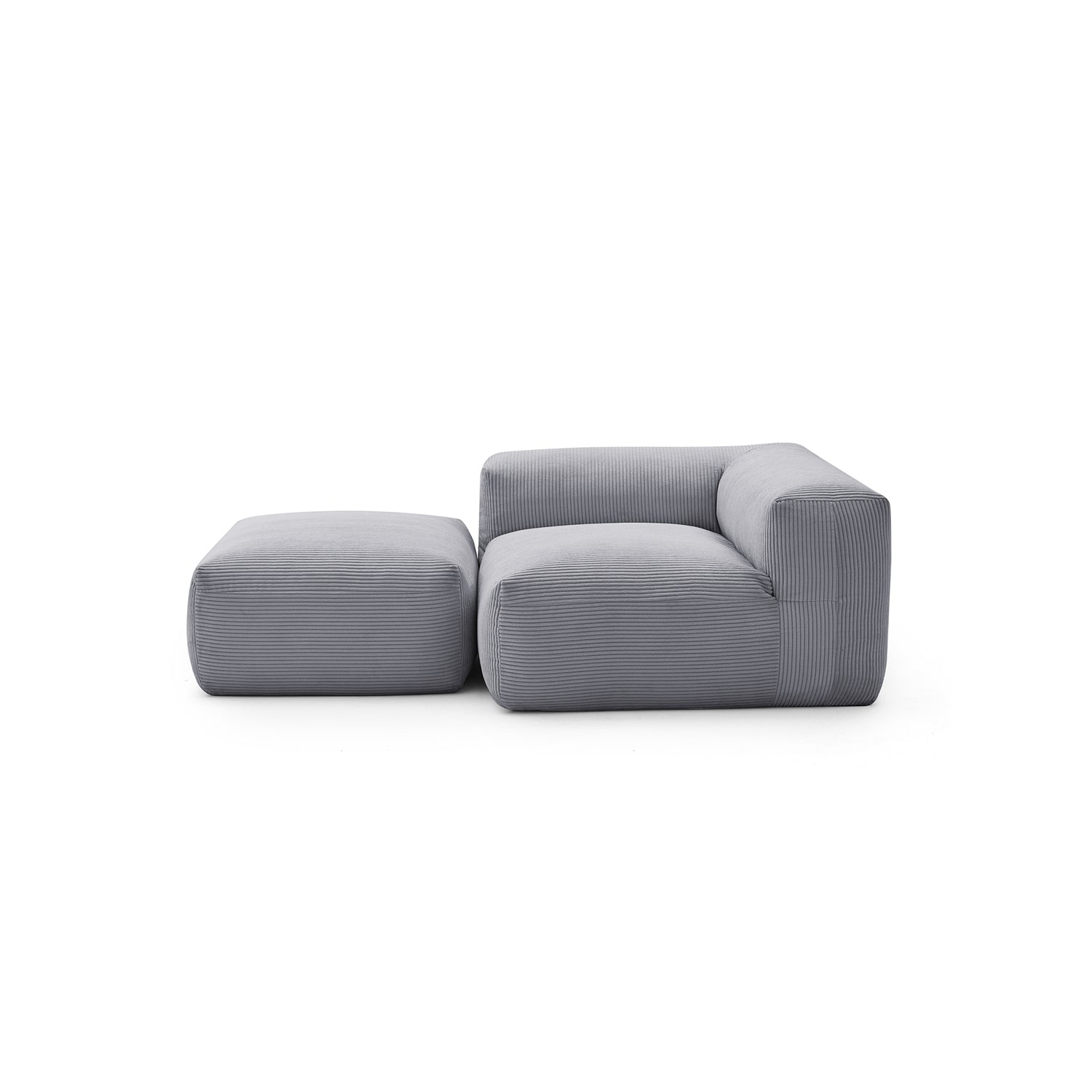 Mellow Half-Closed Sectional with Ottoman