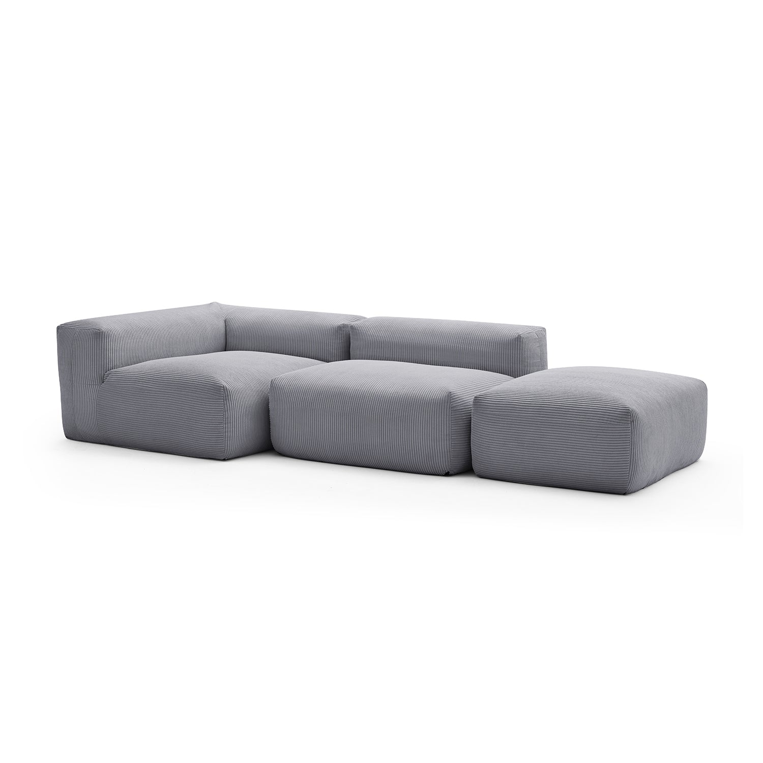 Mellow Half-Closed Sectional with Ottoman