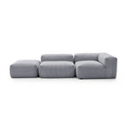 Mellow Half-Closed Sectional with Ottoman