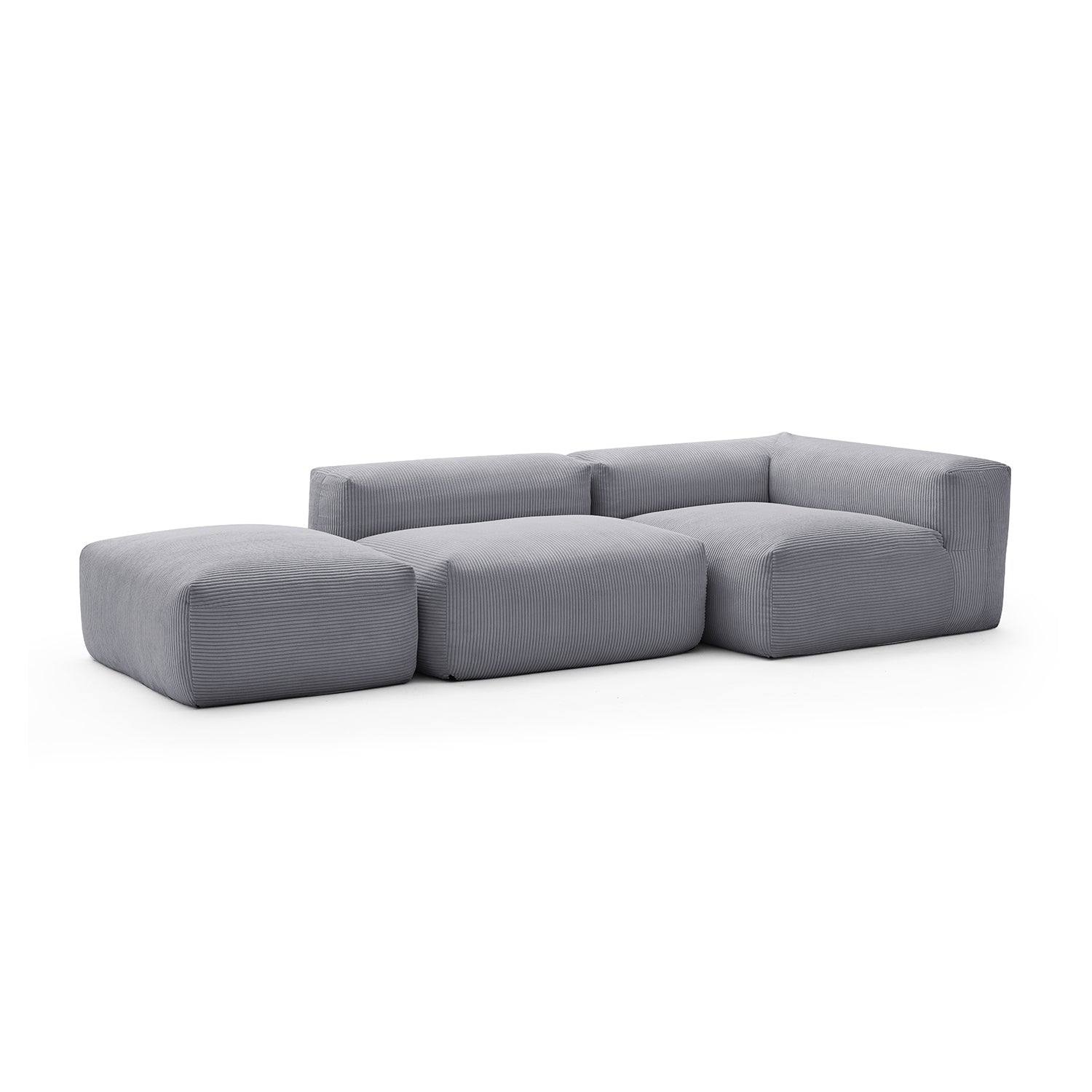 Mellow Half-Closed Sectional with Ottoman
