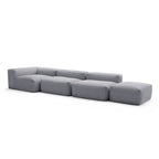 Mellow Half-Closed Sectional with Ottoman