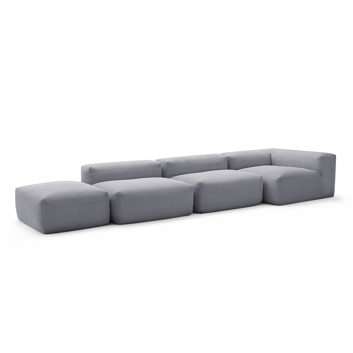 Mellow Half-Closed Sectional with Ottoman