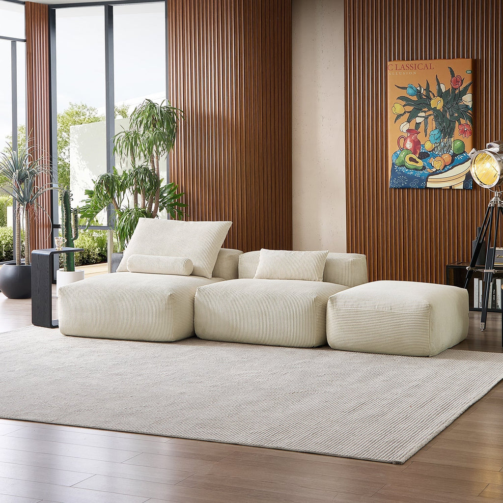 Mellow Open Sectional with Ottoman