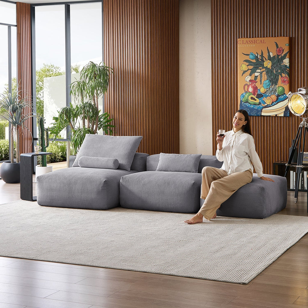 Mellow Open Sectional with Ottoman