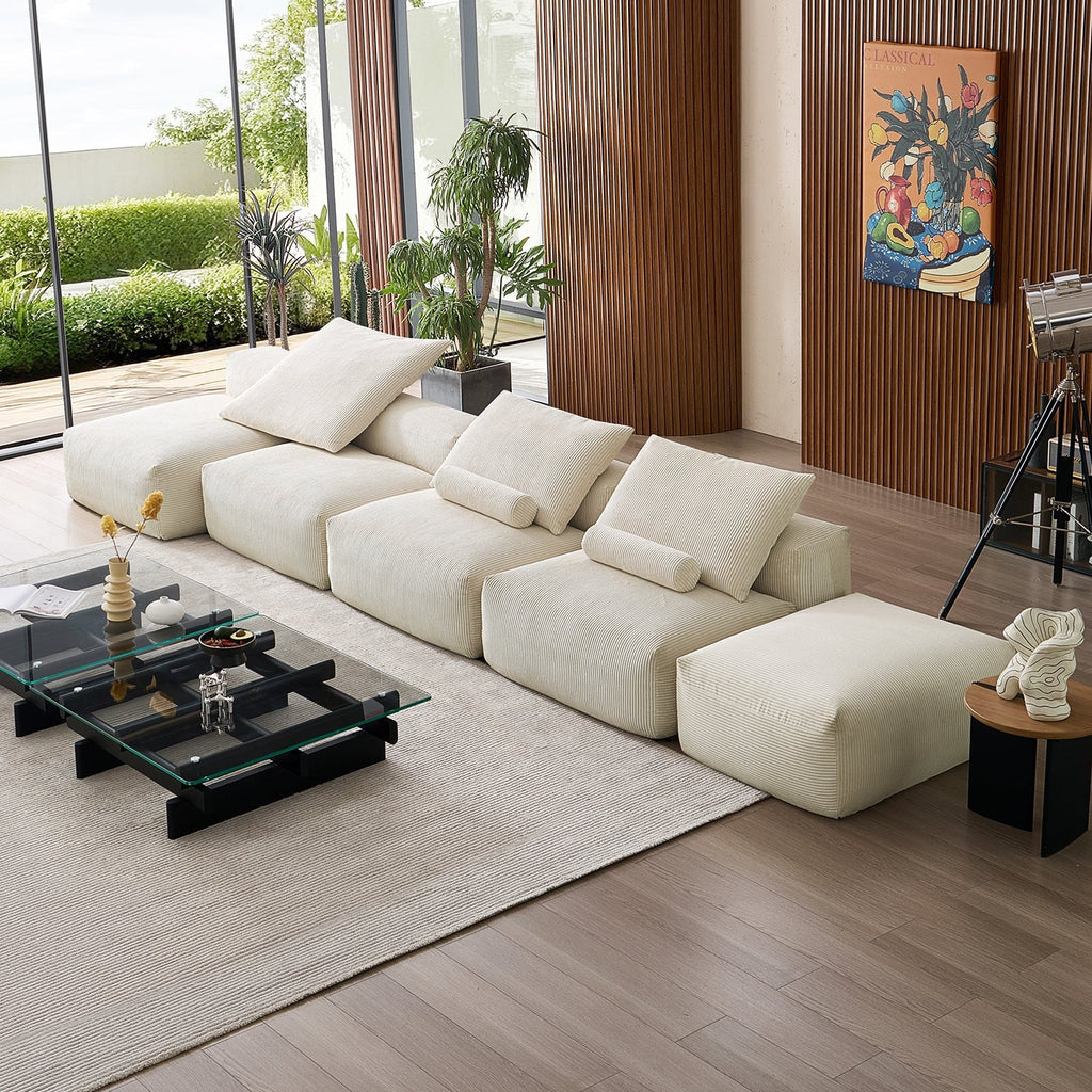 Mellow Open Sectional with Ottoman