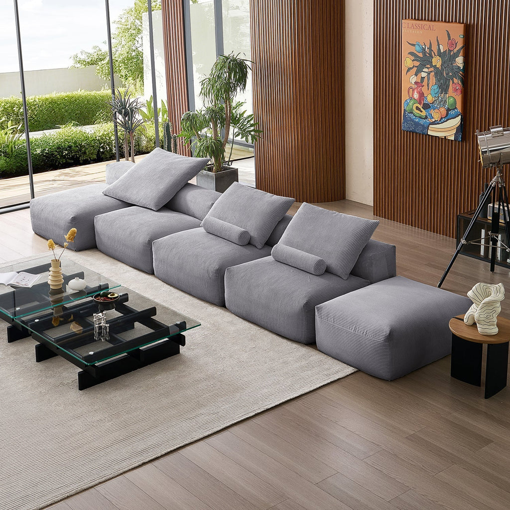 Mellow Open Sectional with Ottoman