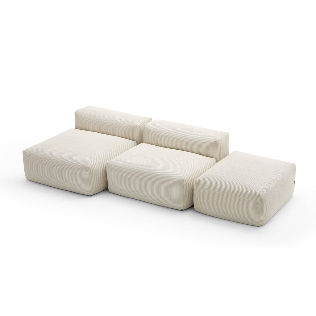 Mellow Open Sectional with Ottoman