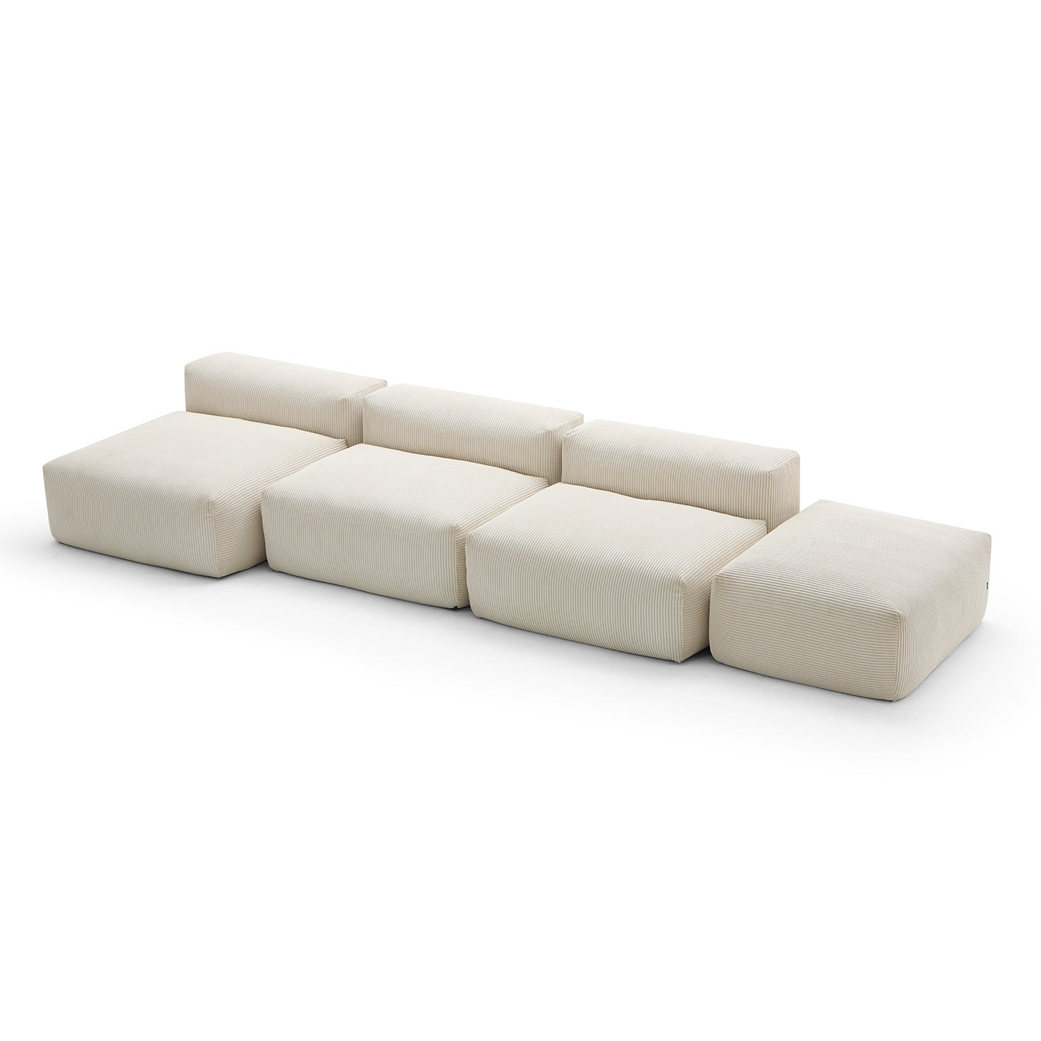 Mellow Open Sectional with Ottoman