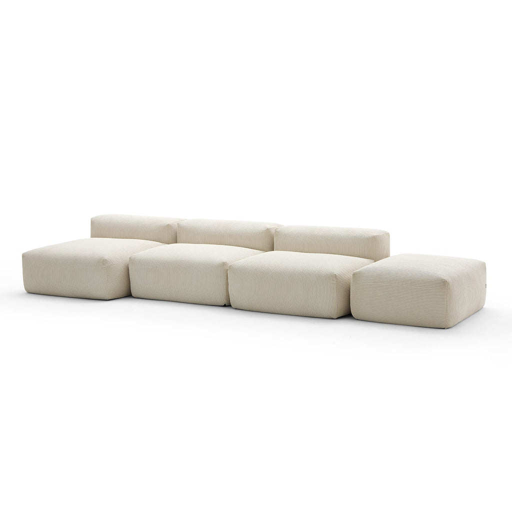 Mellow Open Sectional with Ottoman
