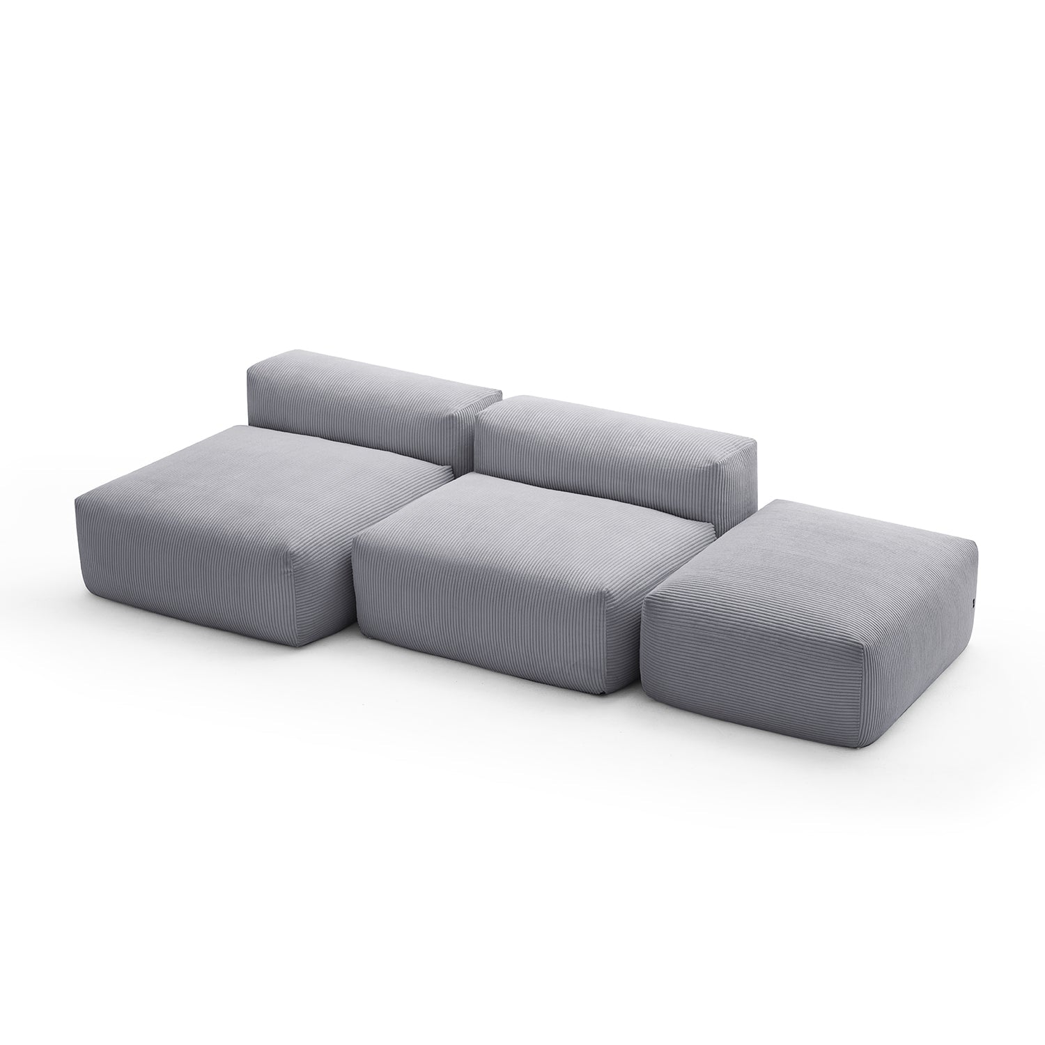 Mellow Open Sectional with Ottoman