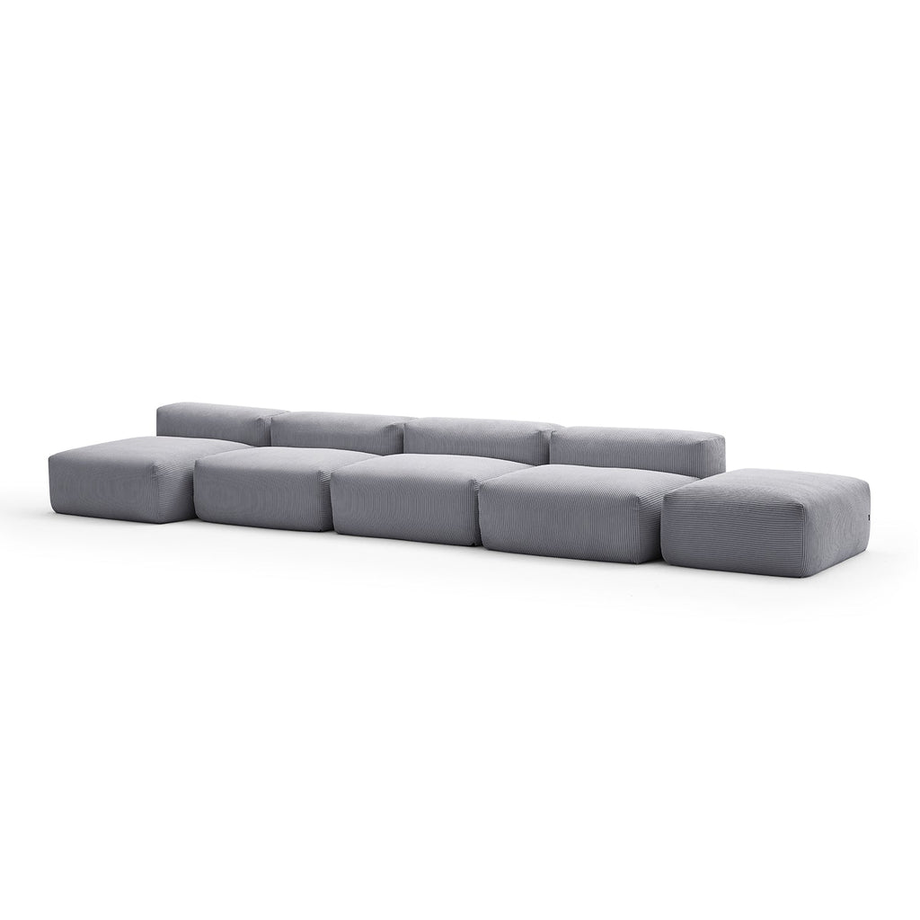 Mellow Open Sectional with Ottoman