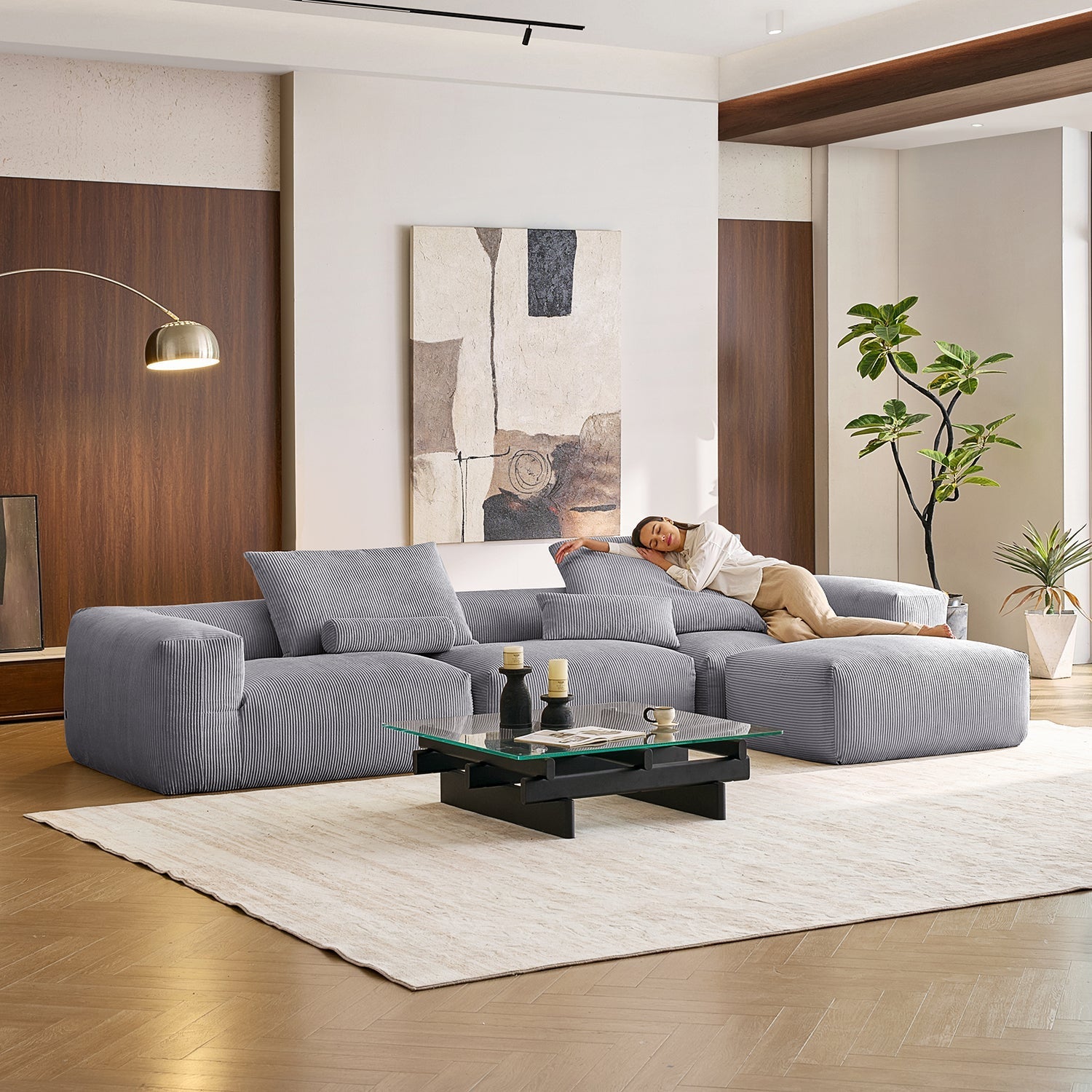Mellow Sectional with Ottoman