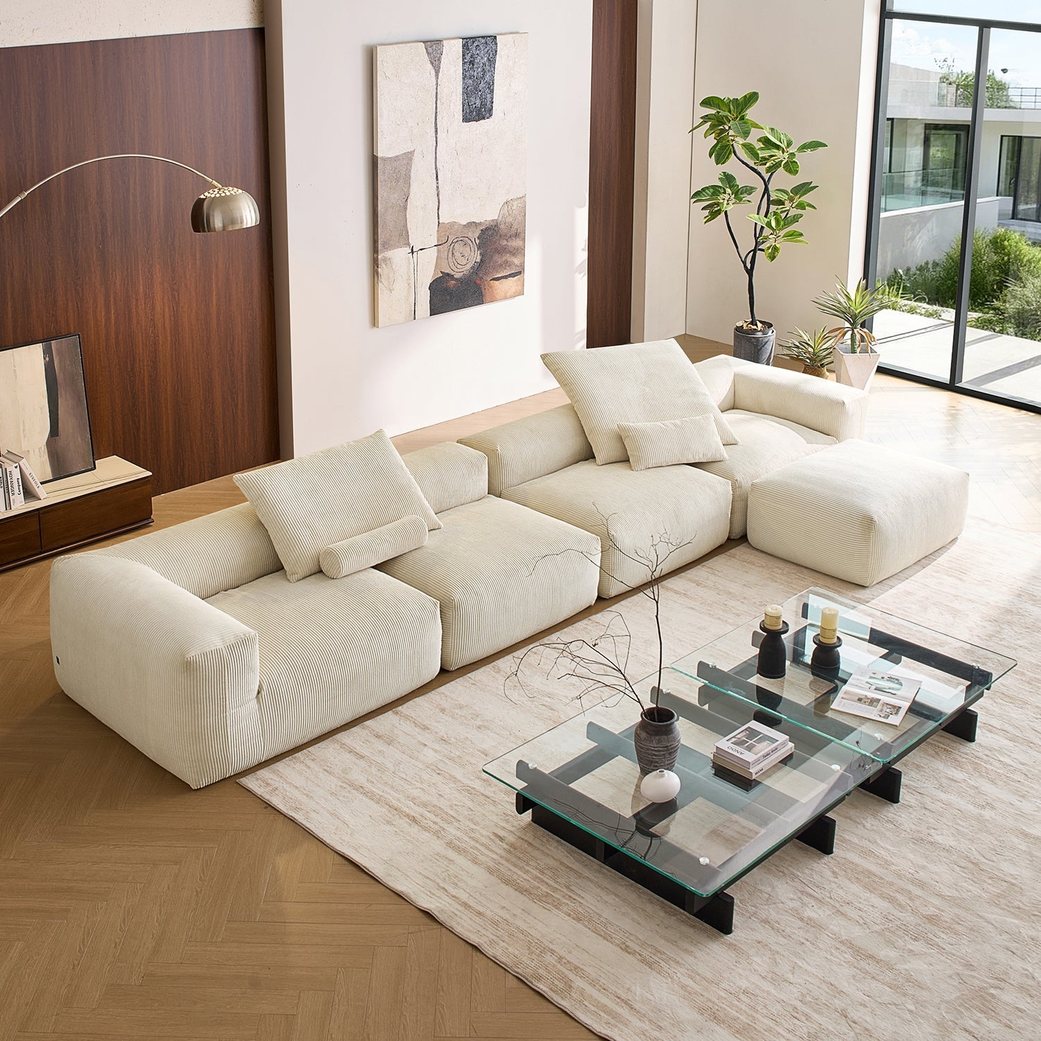 Mellow Sectional with Ottoman