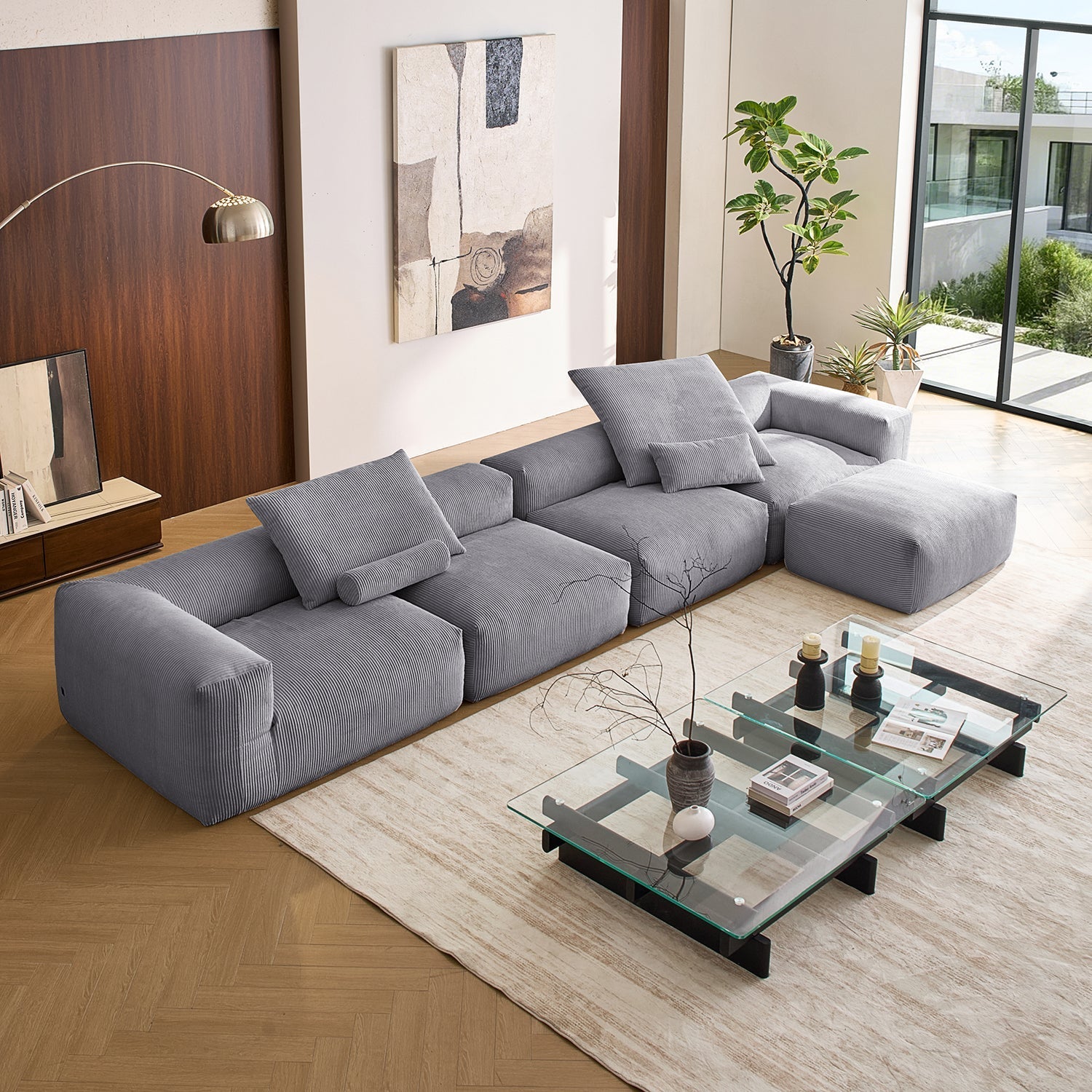 Mellow Sectional with Ottoman