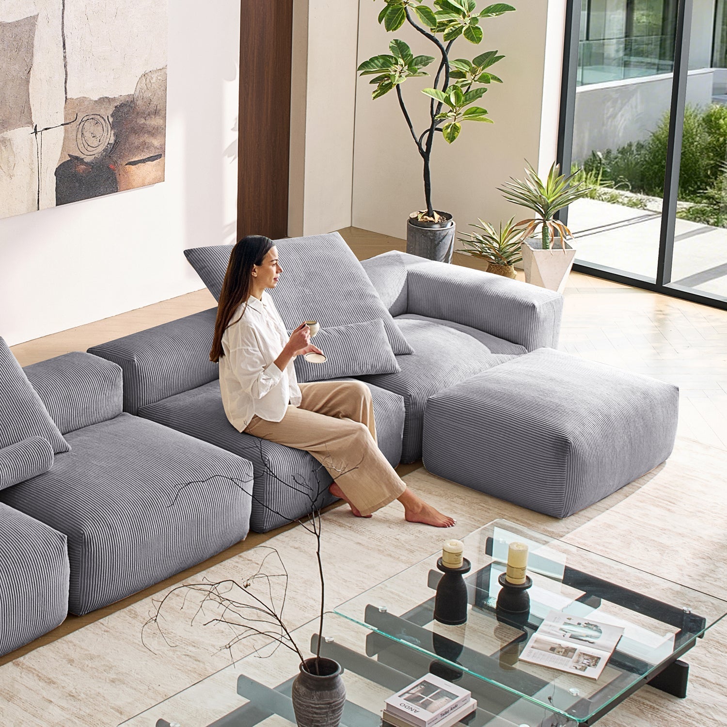 Mellow Sectional with Ottoman