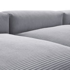 Mellow Half-Closed Sectional with Ottoman