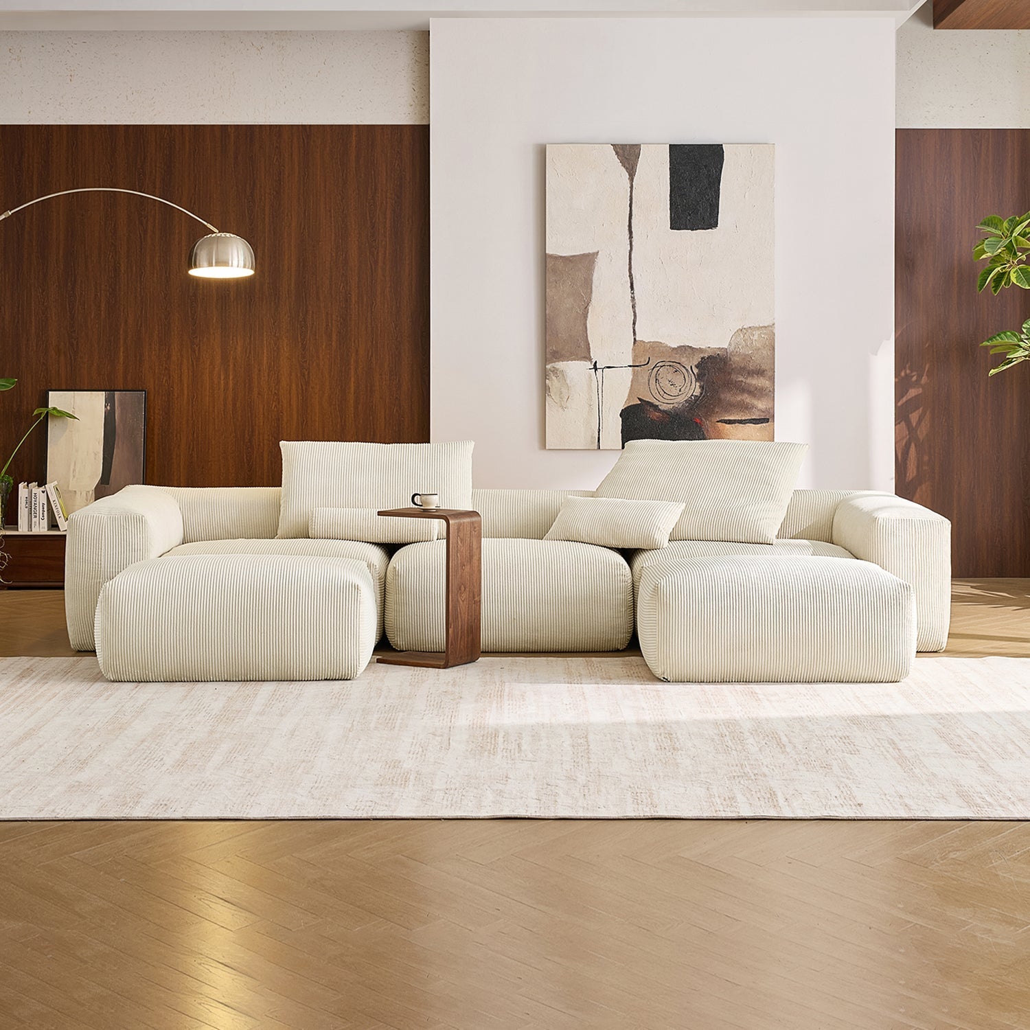 Mellow U Sectional with Ottoman