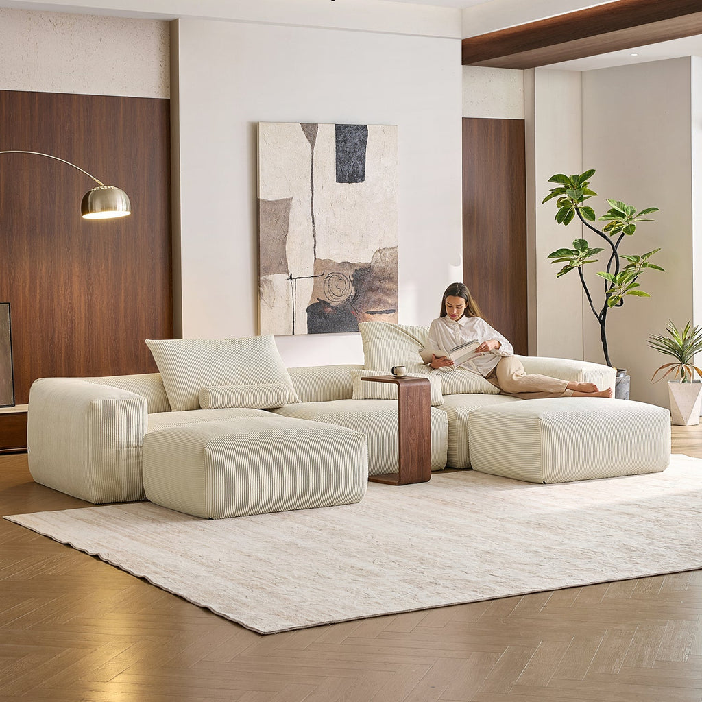 Mellow U Sectional with Ottoman