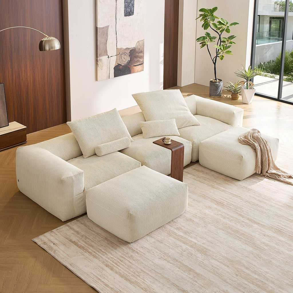 Mellow U Sectional with Ottoman