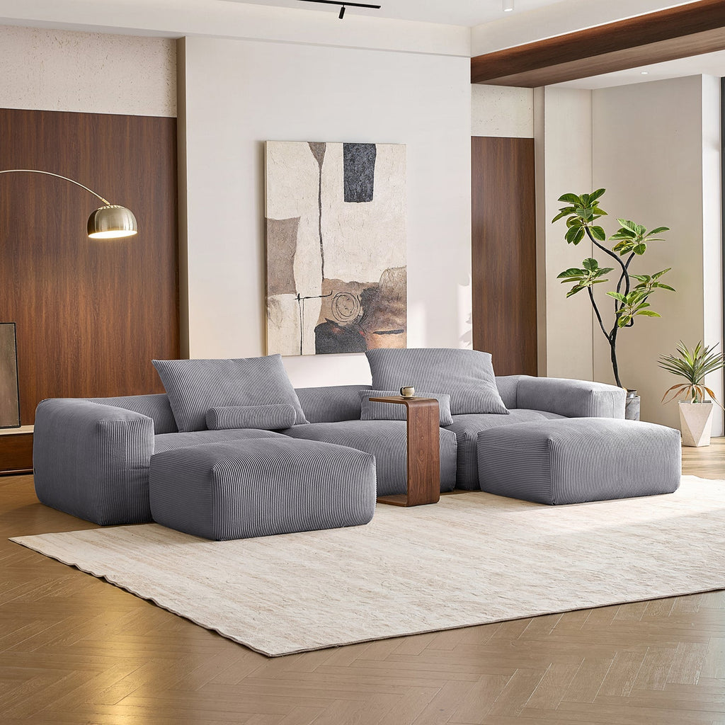 Mellow U Sectional with Ottoman