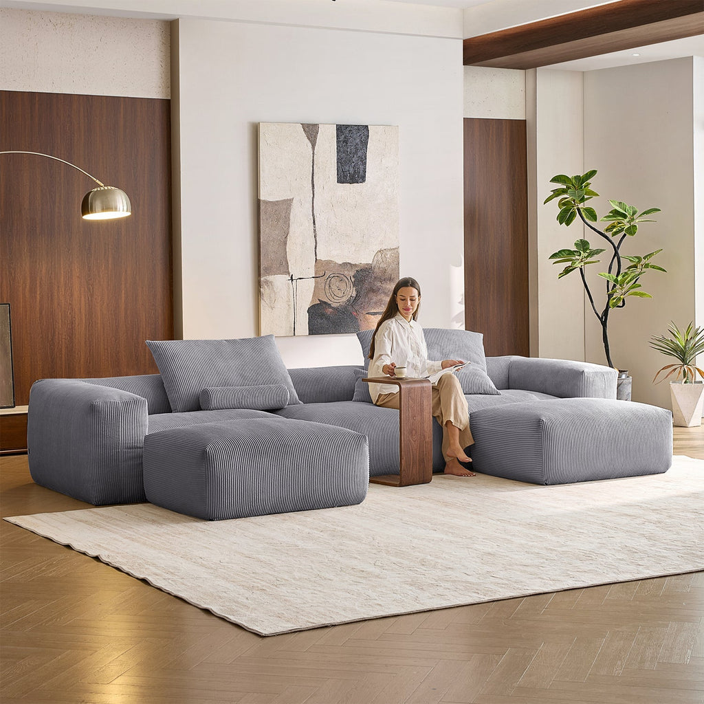 Mellow U Sectional with Ottoman