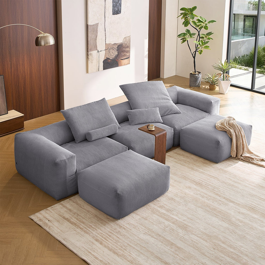 Mellow U Sectional with Ottoman
