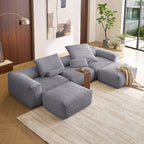Mellow U Sectional with Ottoman