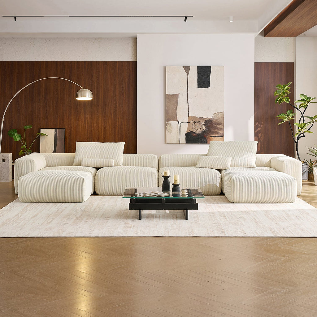 Mellow U Sectional with Ottoman