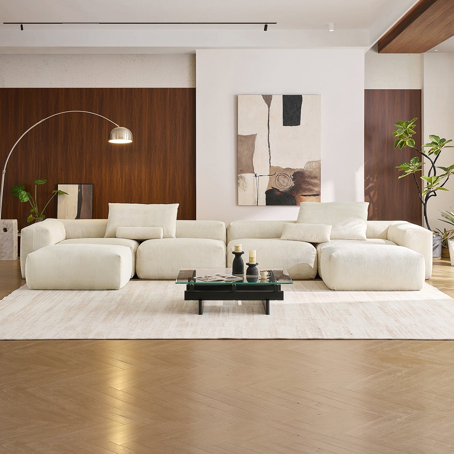 Mellow U Sectional with Ottoman