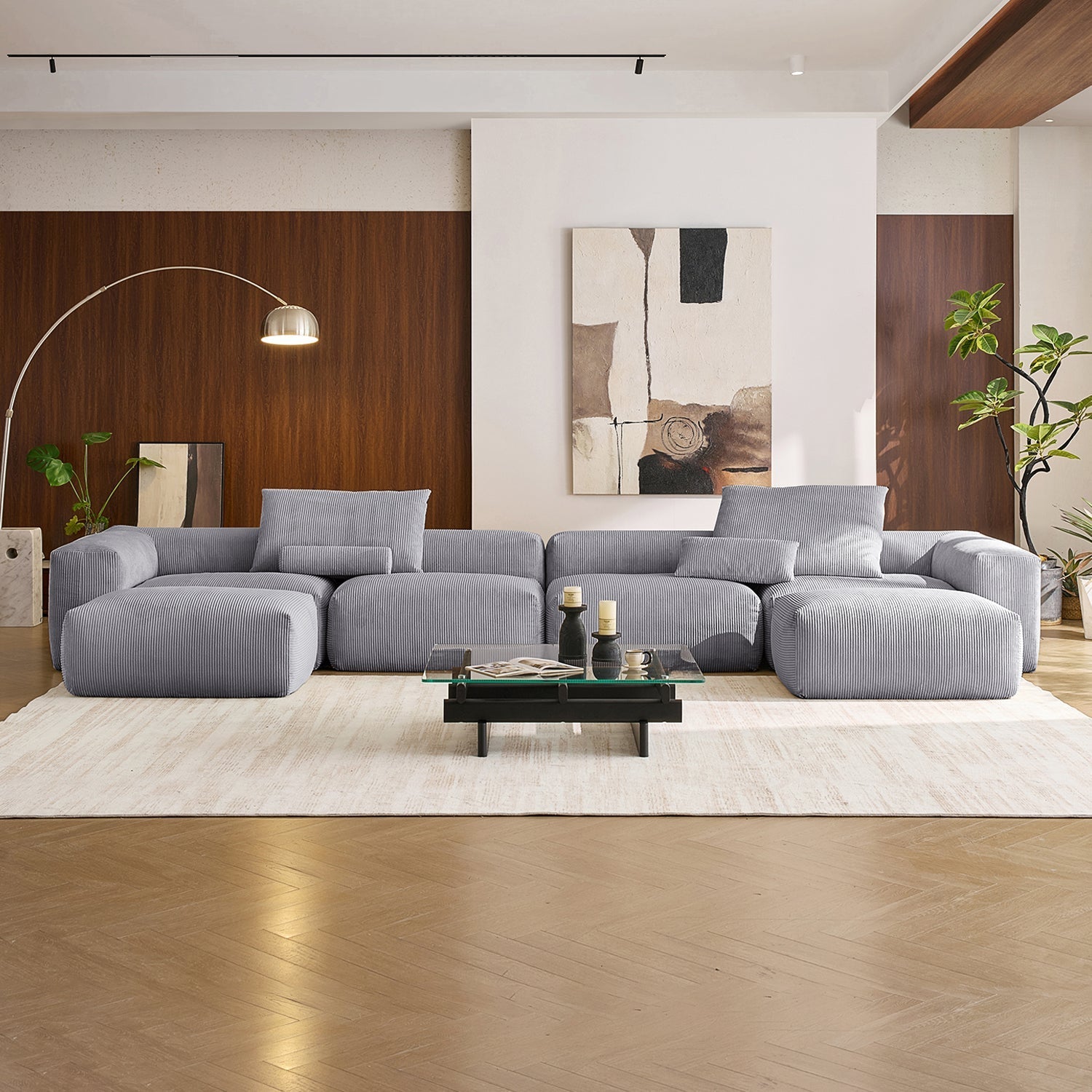 Mellow U Sectional with Ottoman