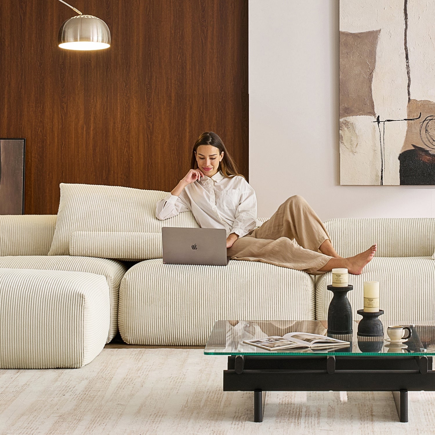 Mellow U Sectional with Ottoman