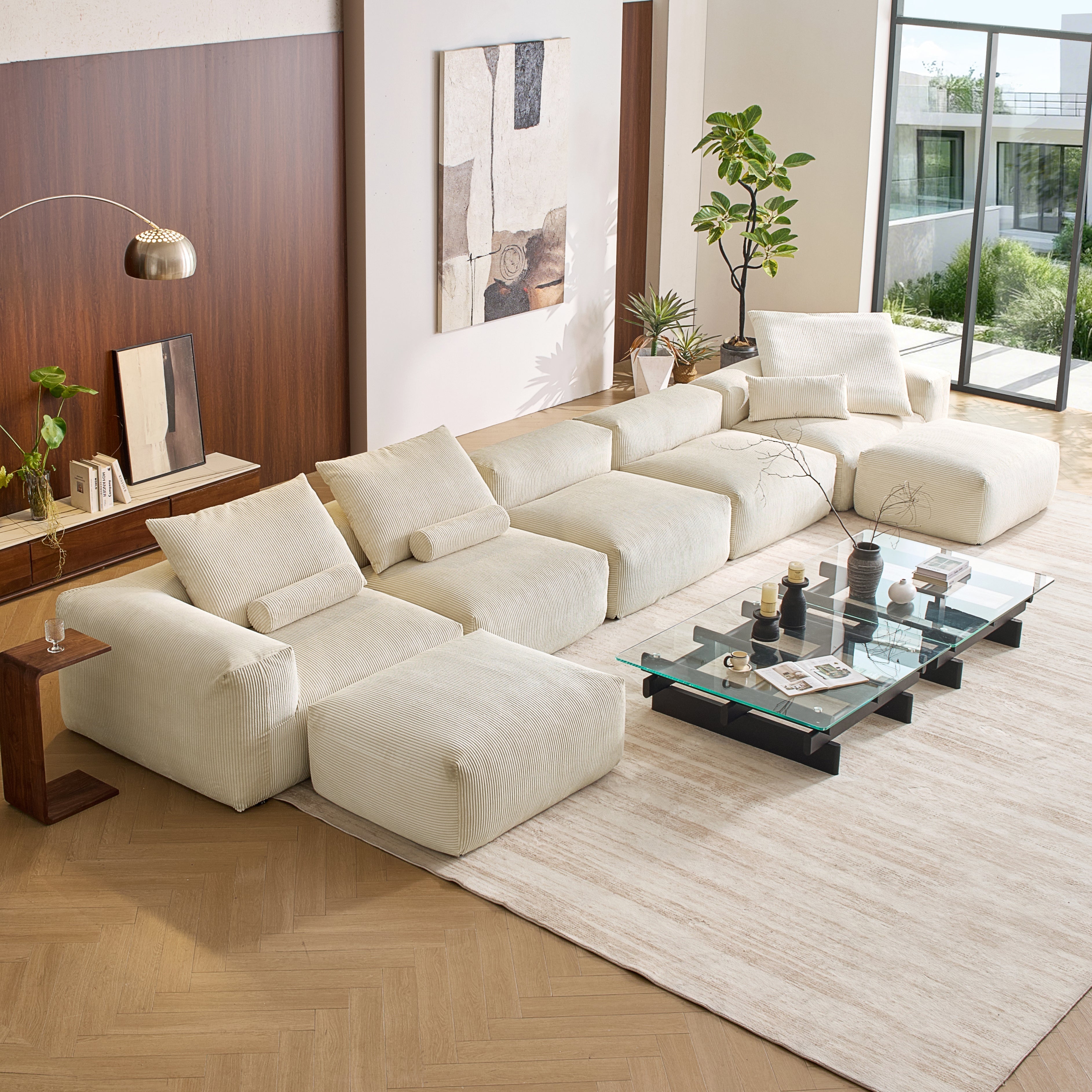 Mellow U Sectional with Ottoman