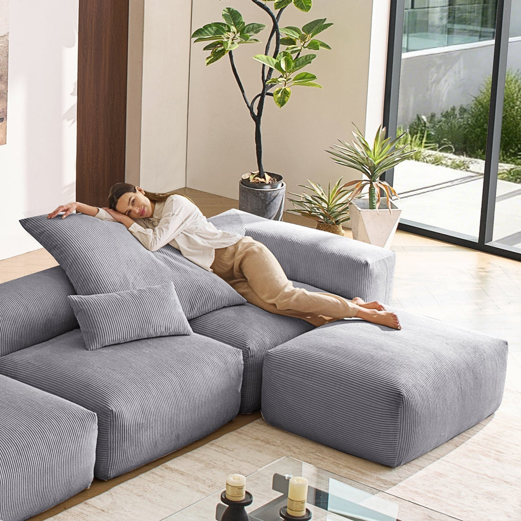 Mellow U Sectional with Ottoman