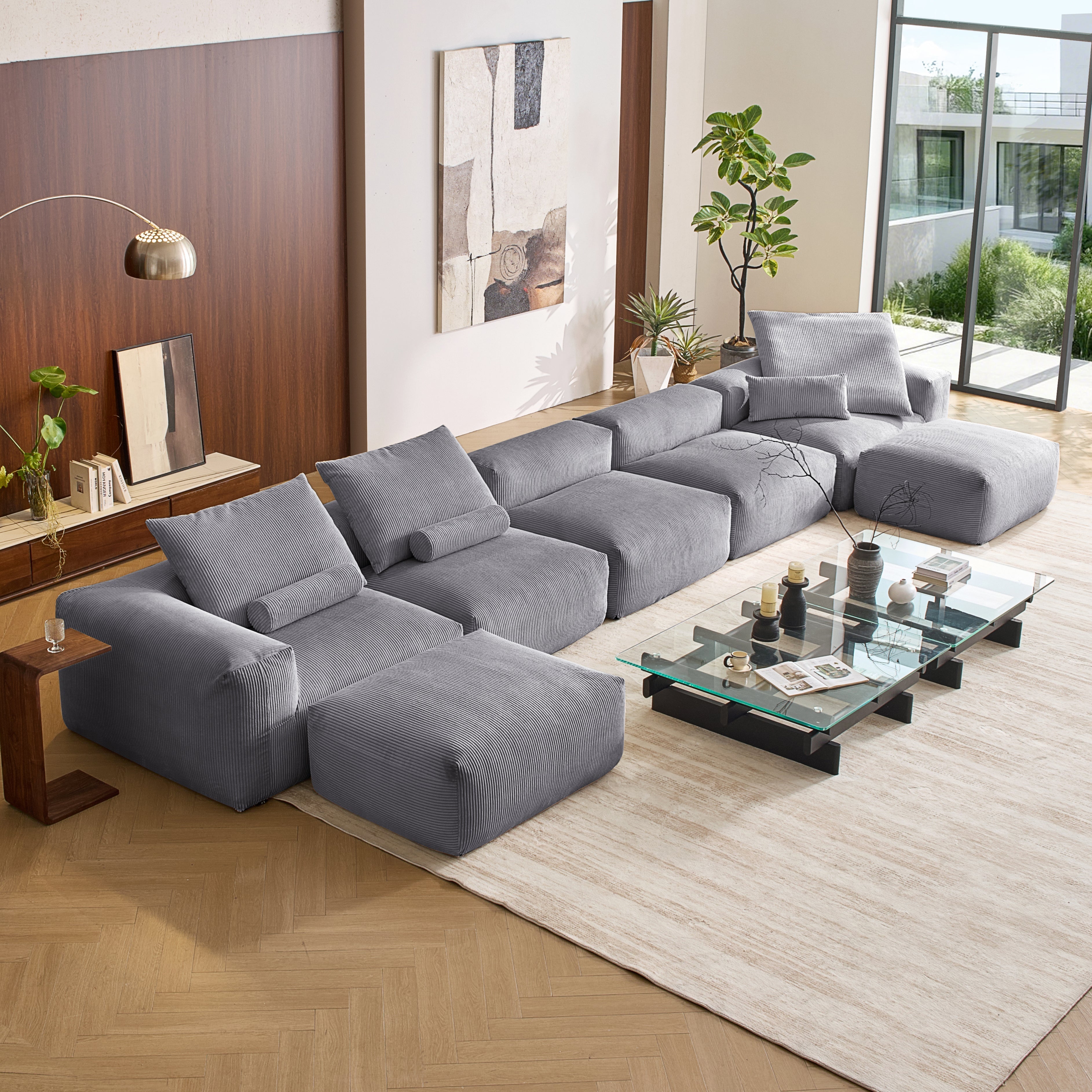 Mellow U Sectional with Ottoman